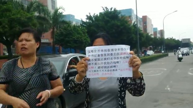 李碧云抗议当局打压(受访者独家提供)