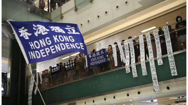 有建制声音认为，挥动这些旗帜足以被控告违反《国安法》。