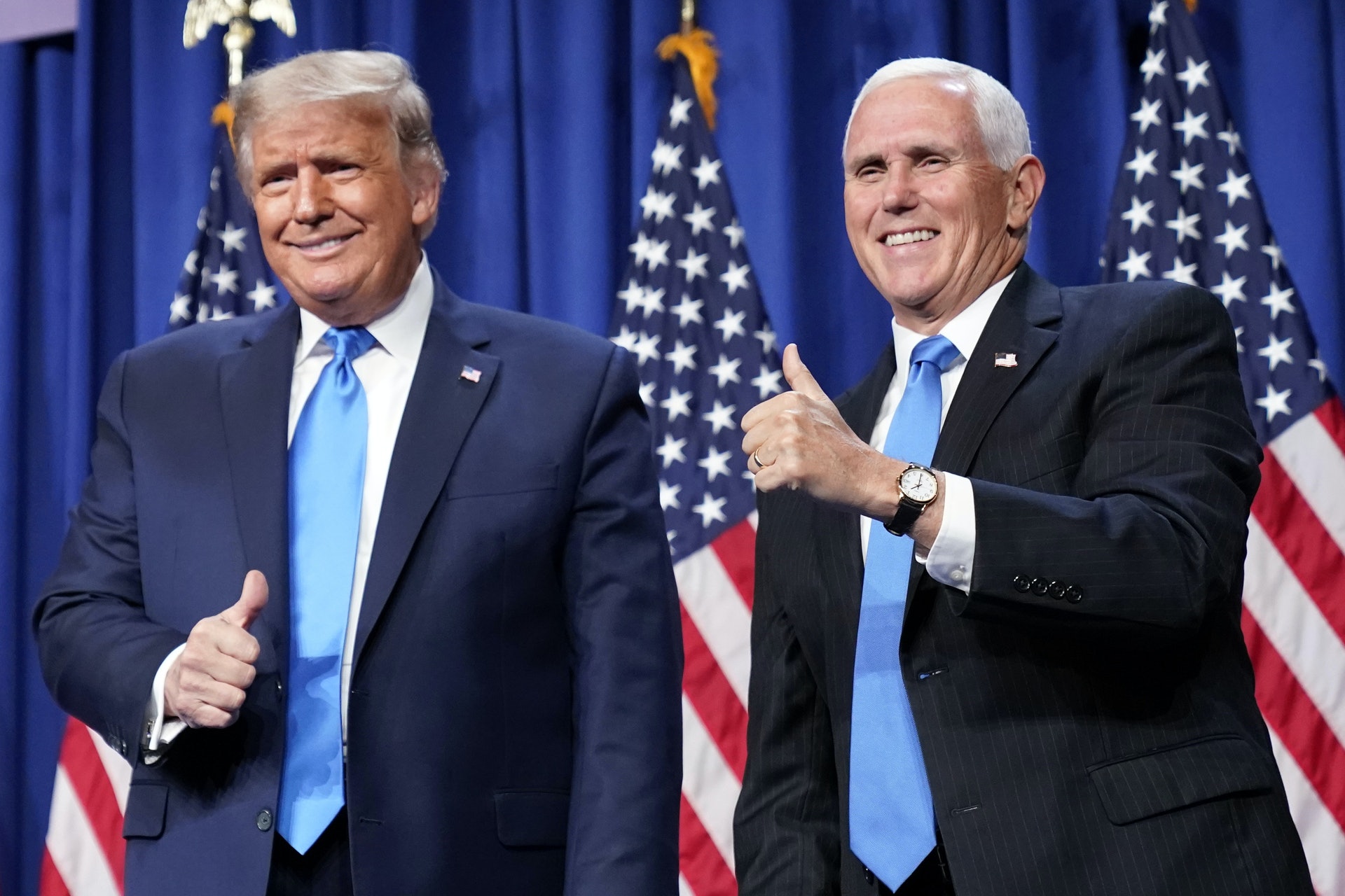 總統特朗普信奉長老會、副總統彭斯（Mike Pence）屬福音基要派。（資料圖片）