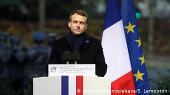 101. Jahrestag des Waffenstillstands - Paris | Emmanuel Macron (picture-alliance/abaca/S. Lemouton)