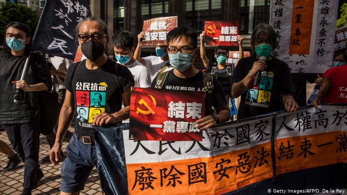 Hongkong | Pro-Democracy Proteste am Tag des 23 Jubiläum der Übergabe an China (Getty Images/AFP/D. De la Rey)