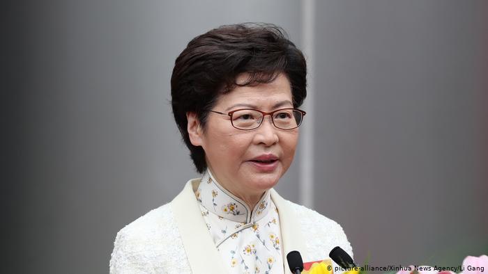 Hongkong China Eröffnung Sicherheitsbüro Carrie Lam (picture-alliance/Xinhua News Agency/Li Gang)