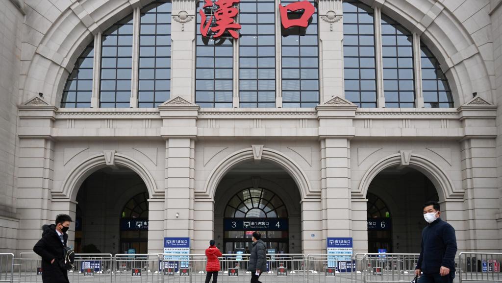 图为汉口火车站2020年1月23日