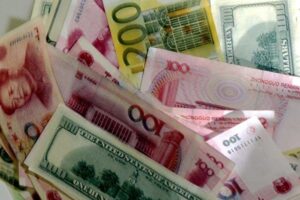 a mix of the chinese currency the yuan,